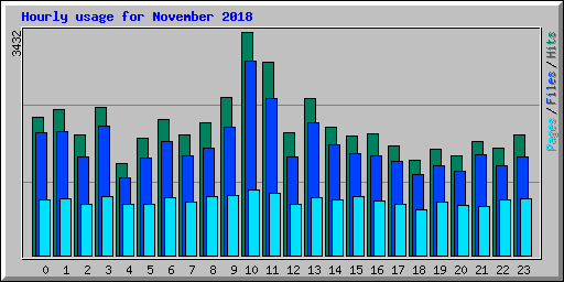 Hourly usage for November 2018